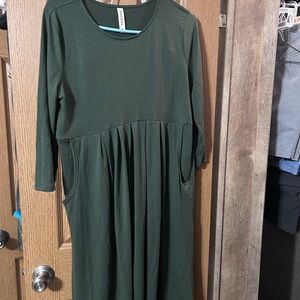 Zenana green midi dress